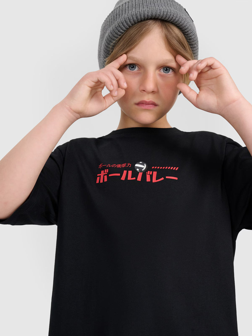 T-shirt oversize z nadrukiem chłopięcy