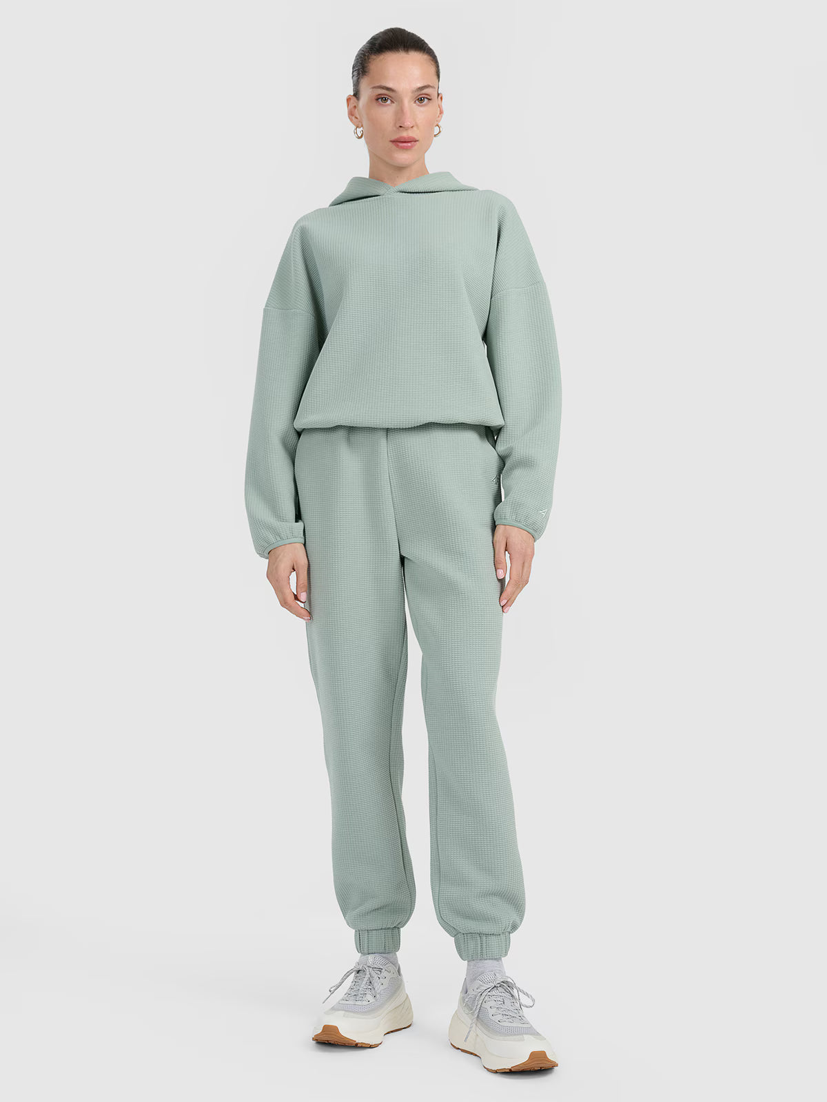 Bluza dresowa z waflowej dzianiny damska