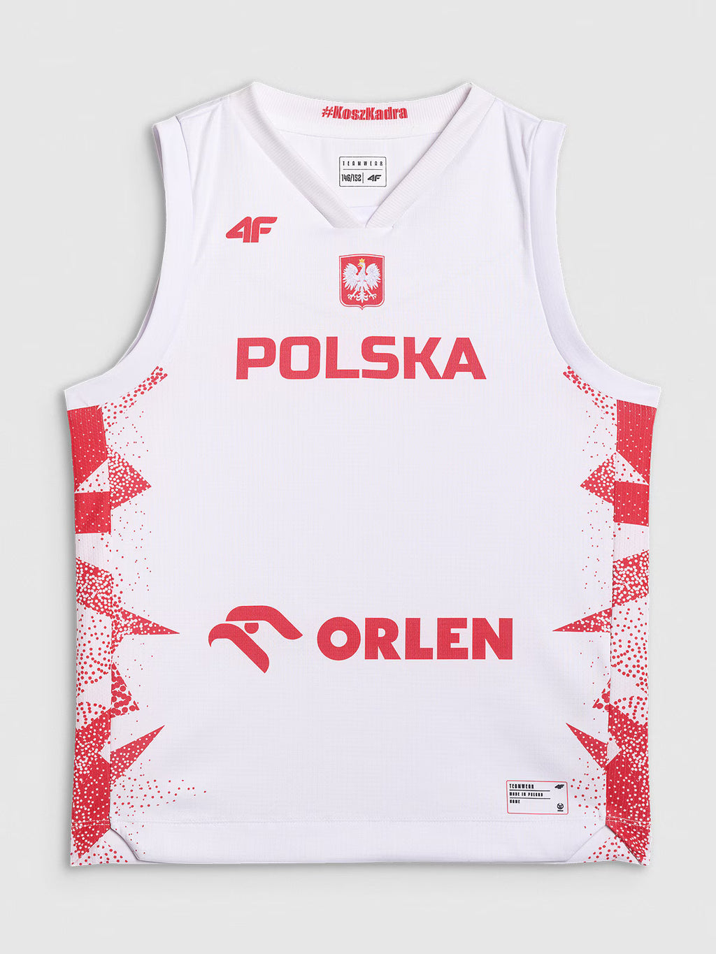 Koszulka reprezentacyjna z możliwością personalizacji dziecięca 4F x PZKOSZ