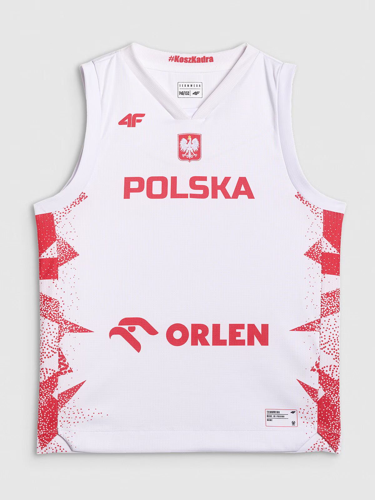 Koszulka reprezentacyjna z możliwością personalizacji dziecięca 4F x PZKOSZ