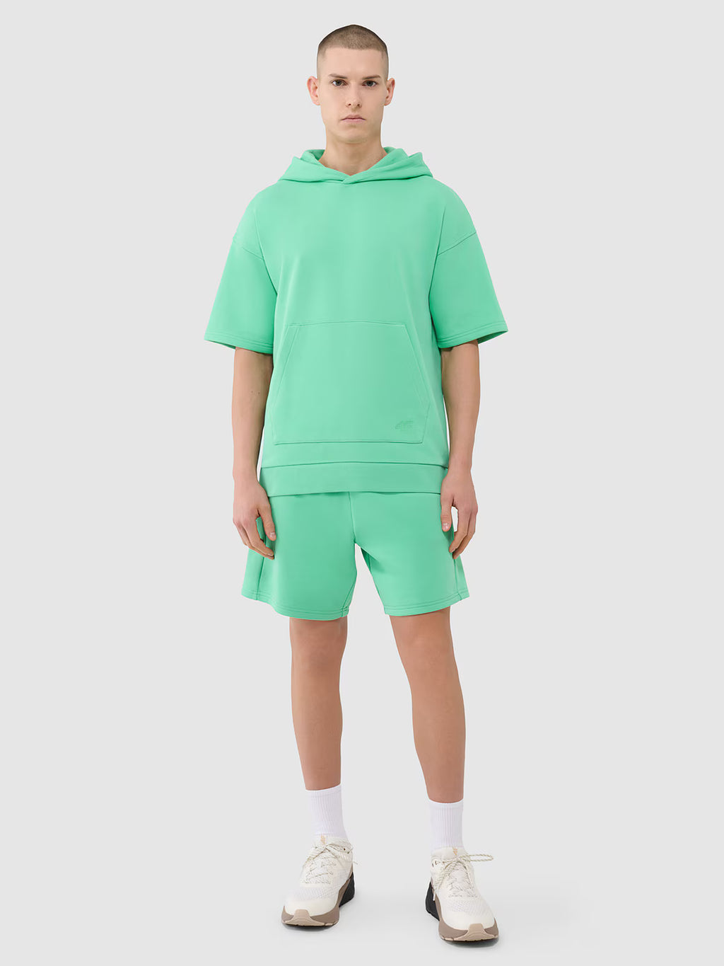 Bluza z krótkim rękawem z kapturem męska