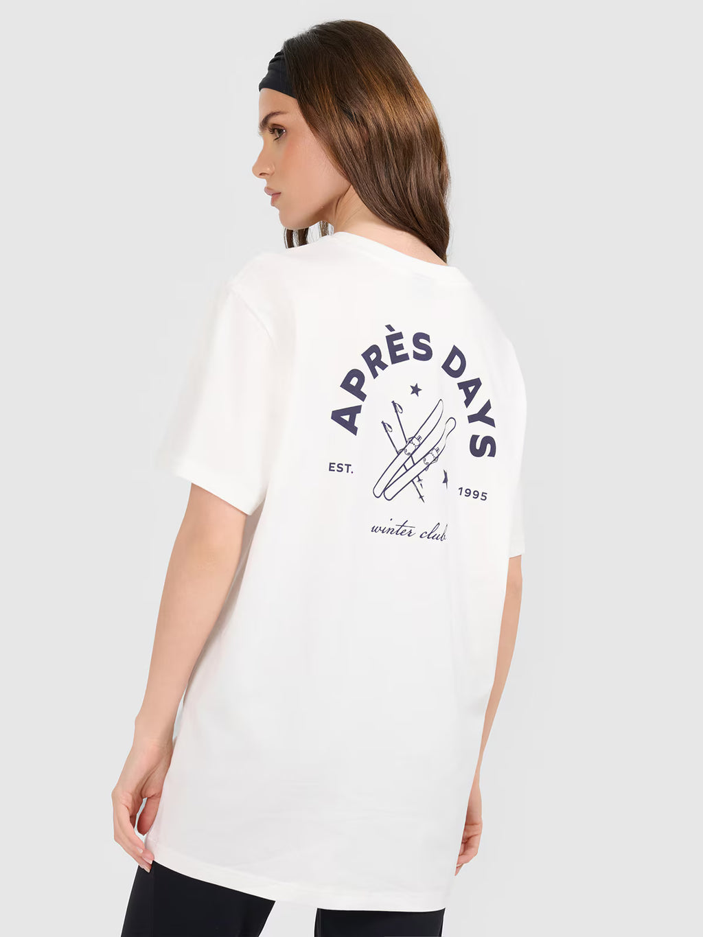 T-shirt oversize z nadrukiem damski