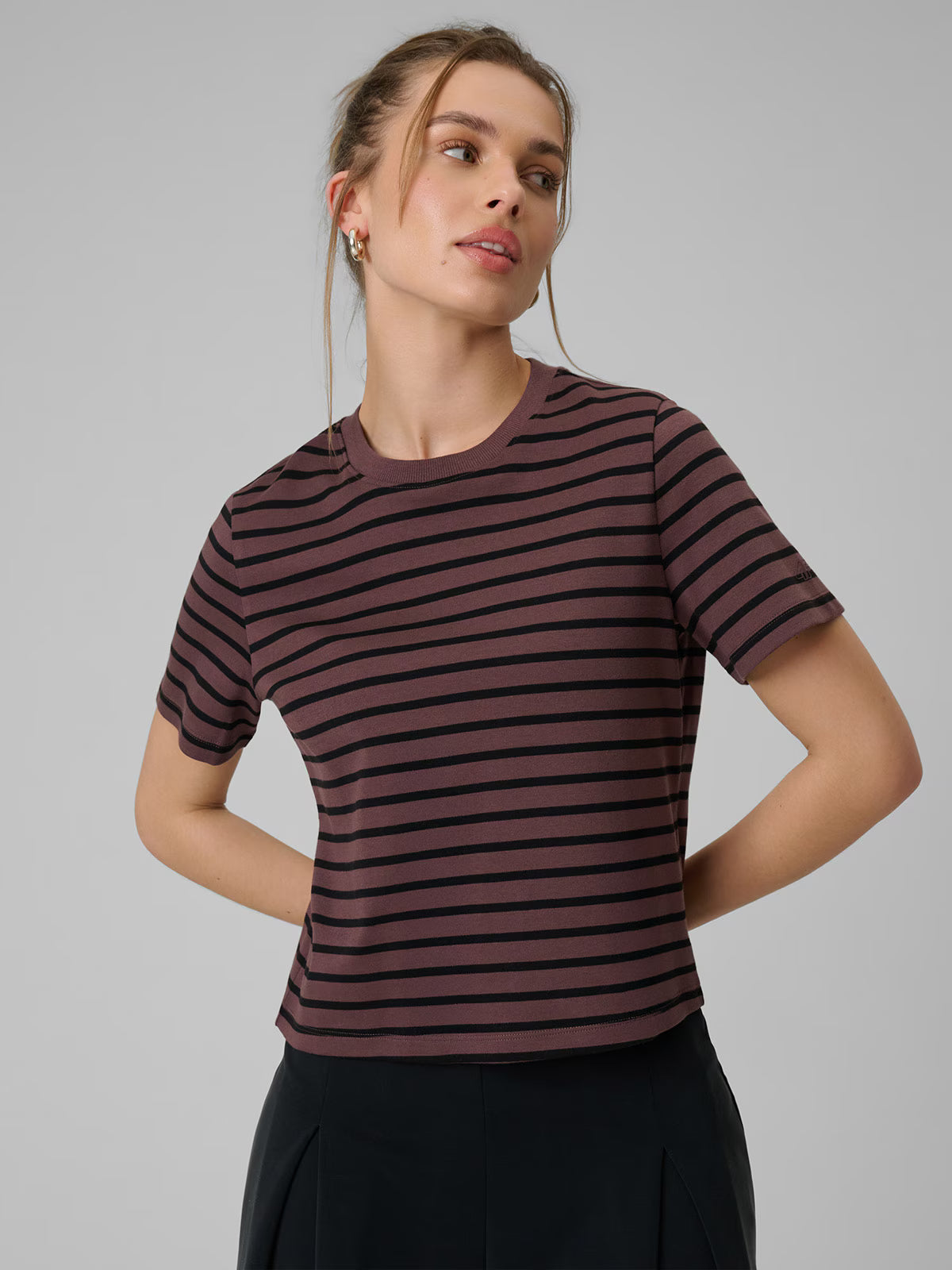 T-shirt regular gładki damski