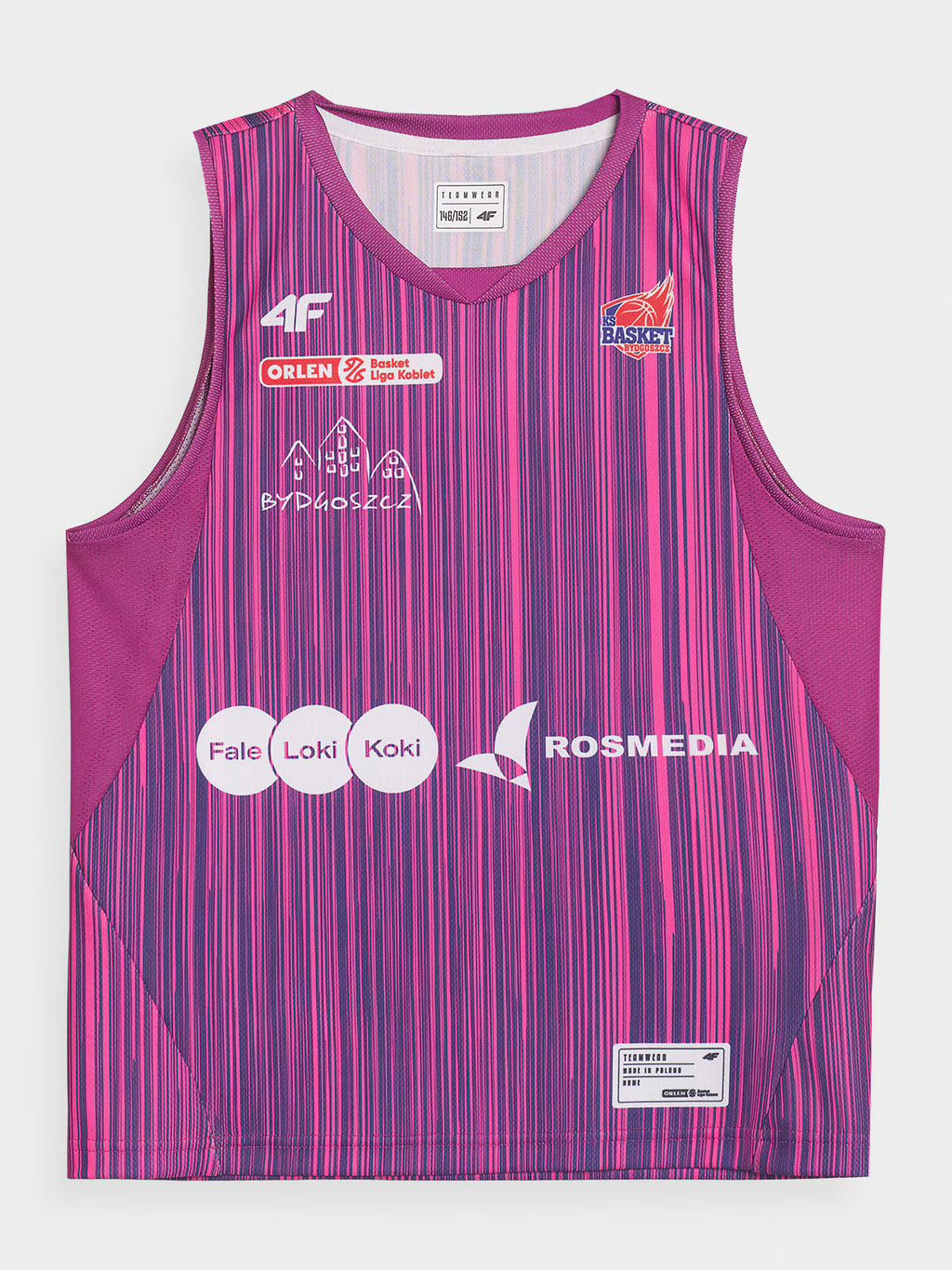 Koszulka meczowa replika domowa z sezonu 2024/25 dziecięca 4F x KS Basket 25 Bydgoszcz