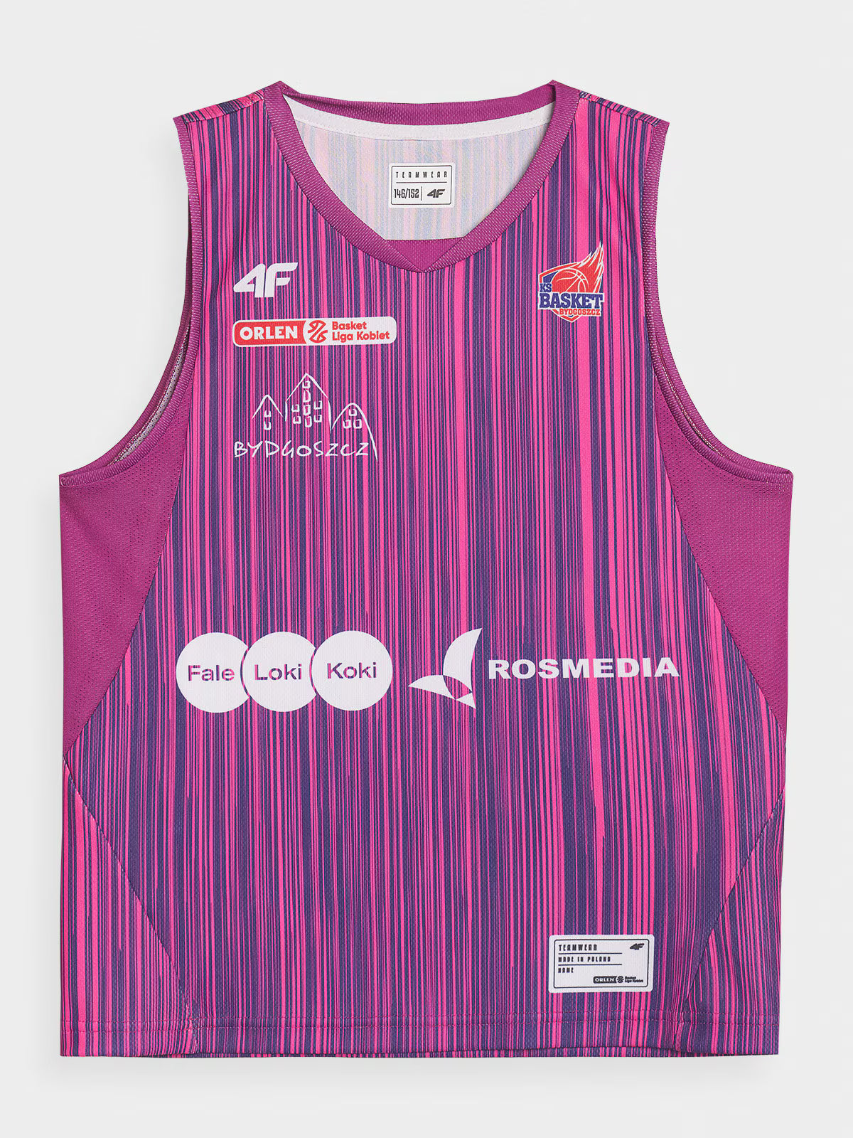 Koszulka meczowa replika domowa z sezonu 2024/25 dziecięca 4F x KS Basket 25 Bydgoszcz