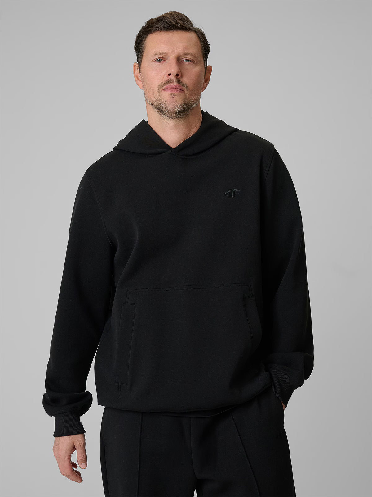 Bluza dresowa regular z kapturem męska