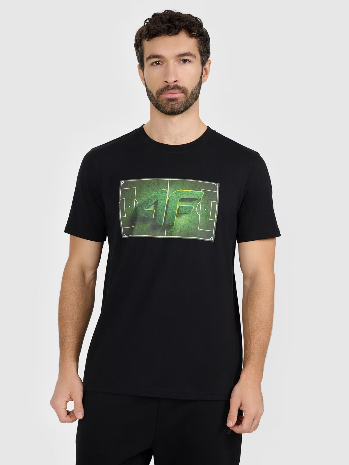 T-shirt regular z nadrukiem męski