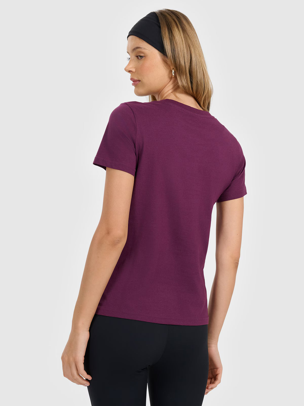 T-shirt regular gładki damski