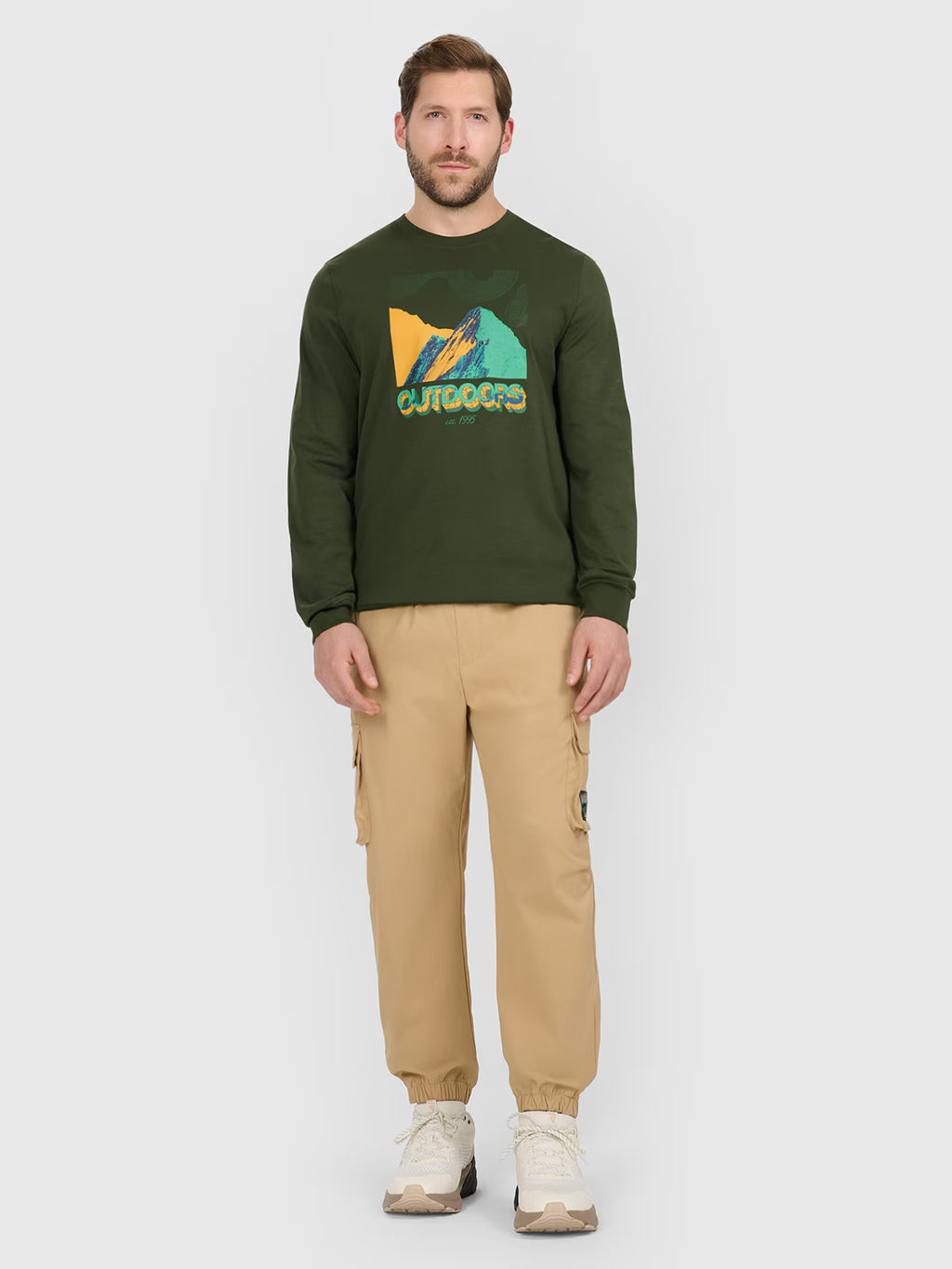Spodnie casual cargo męskie