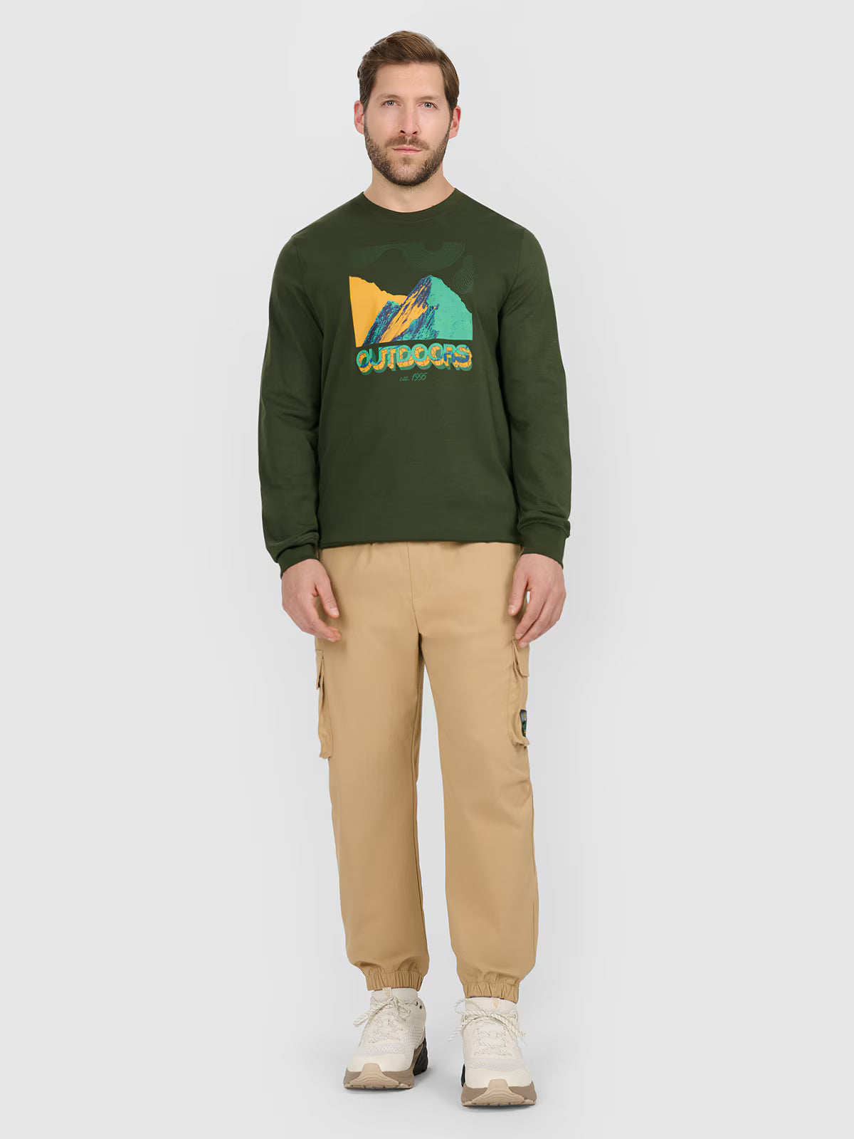 Spodnie casual cargo męskie