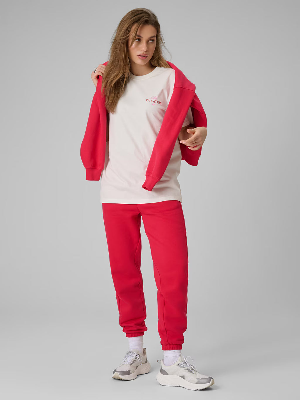 T-shirt loose z nadrukiem damski