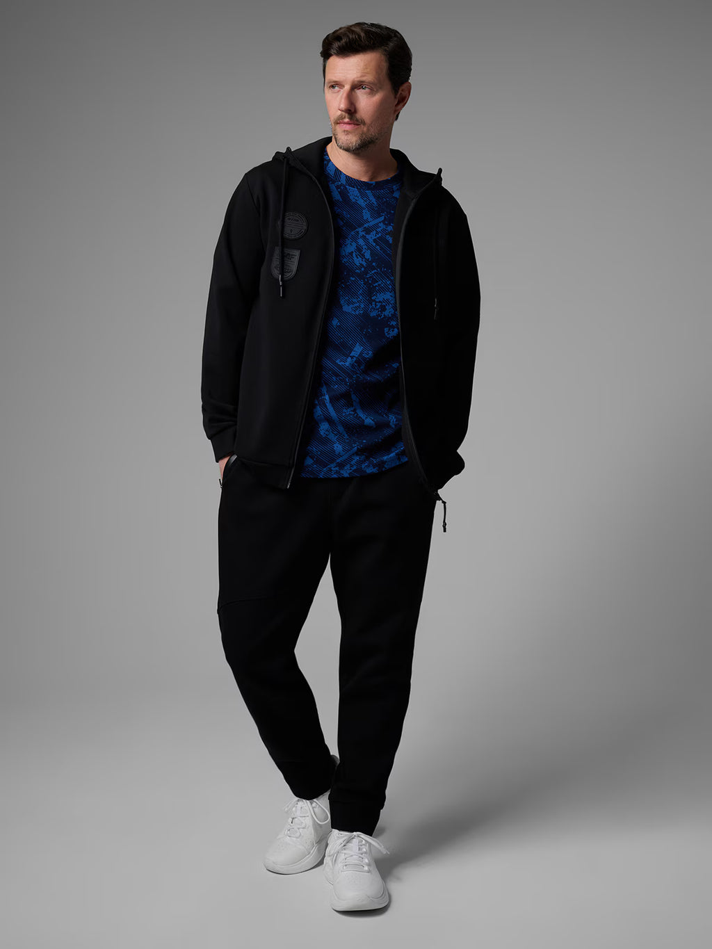 T-shirt regular z nadrukiem męski 4F x Robert Lewandowski