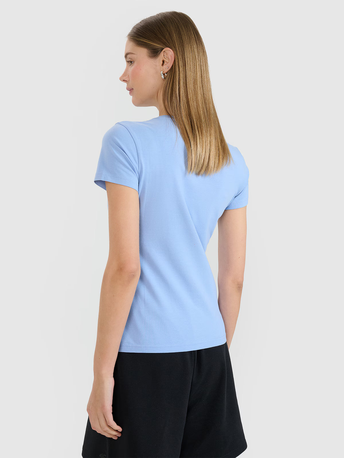 T-shirt slim z nadrukiem damski