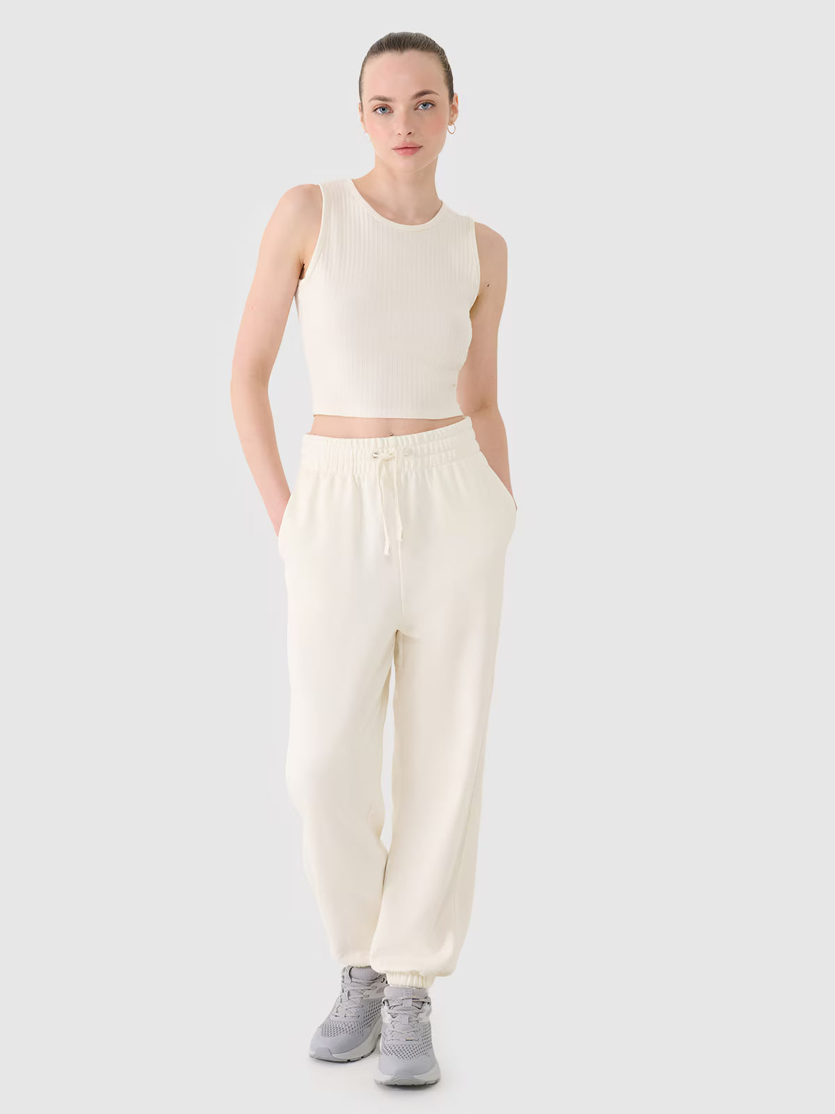 Crop top dzianinowy damski