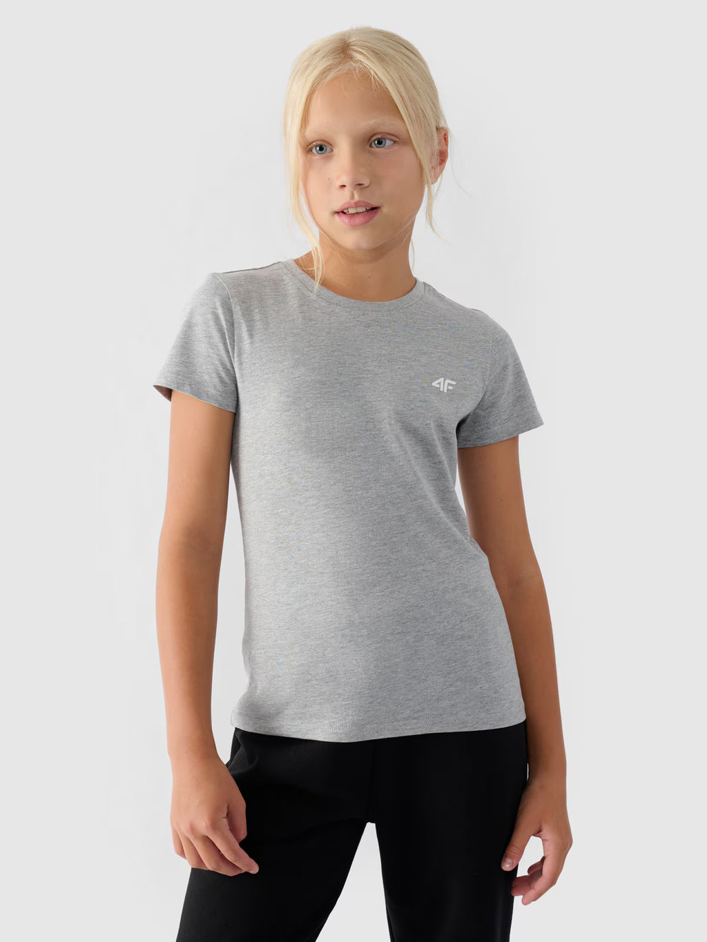 T-shirt gładki dziewczęcy