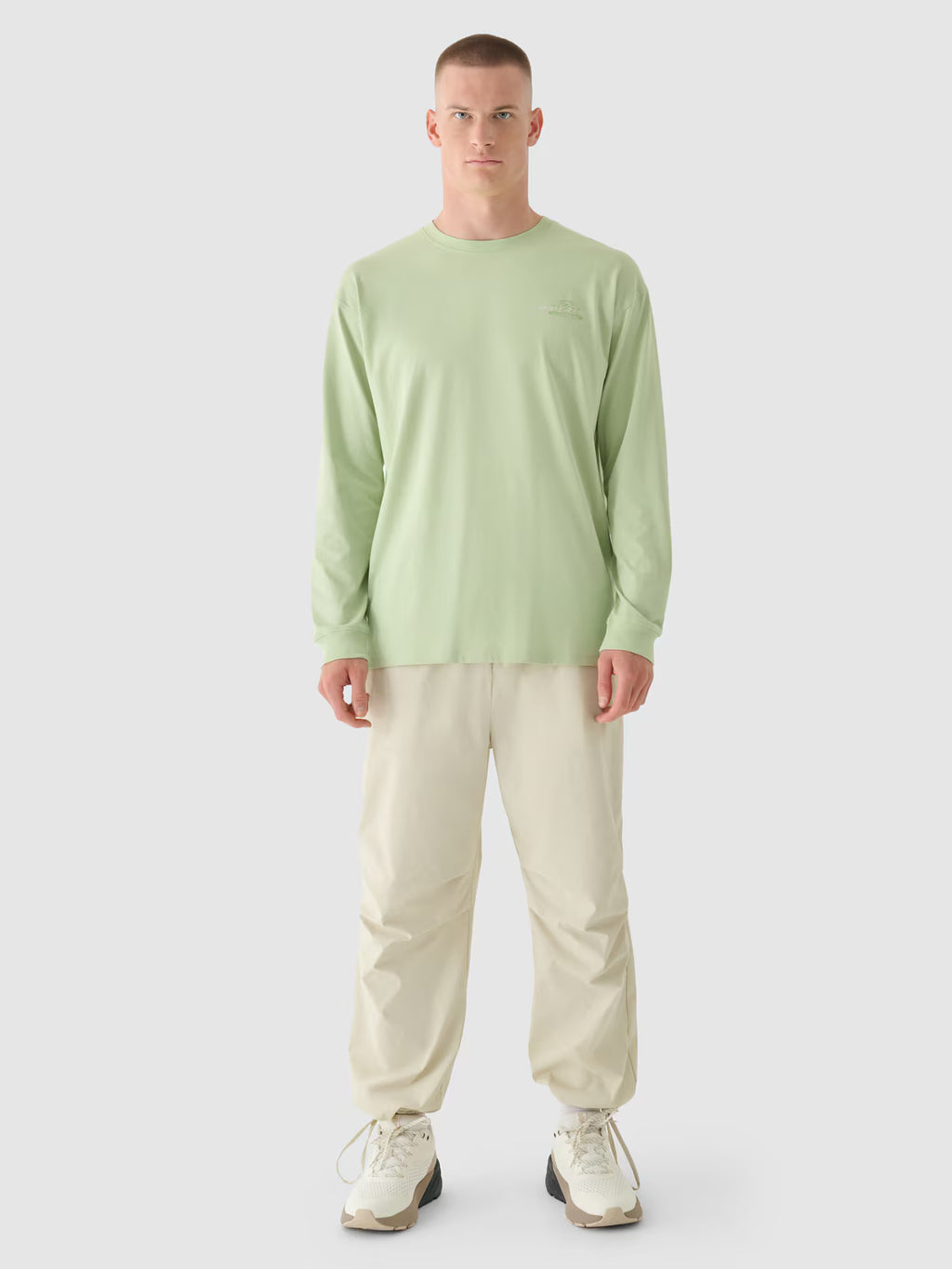 Longsleeve oversize z nadrukiem męski