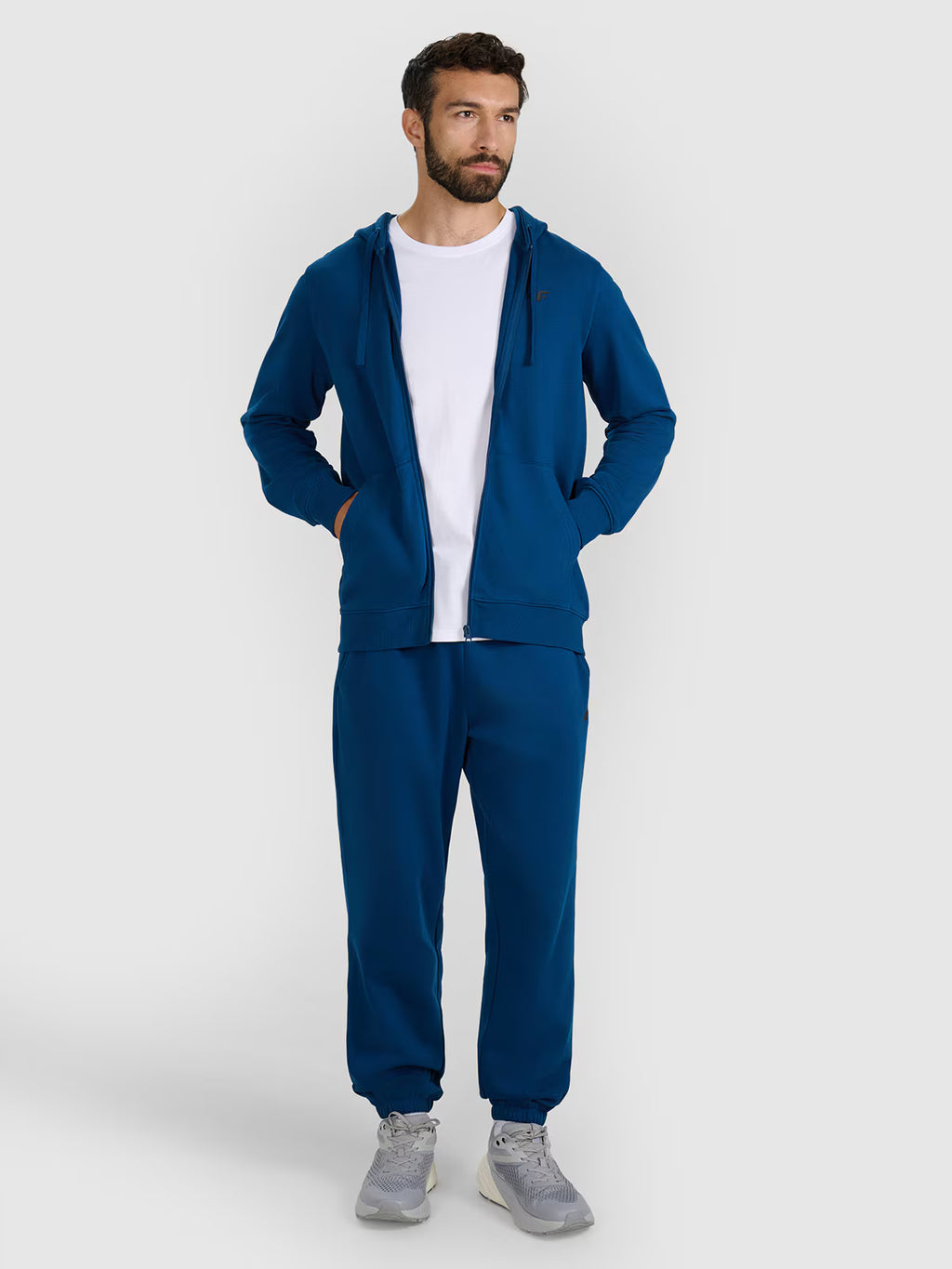 Bluza dresowa rozpinana z kapturem męska