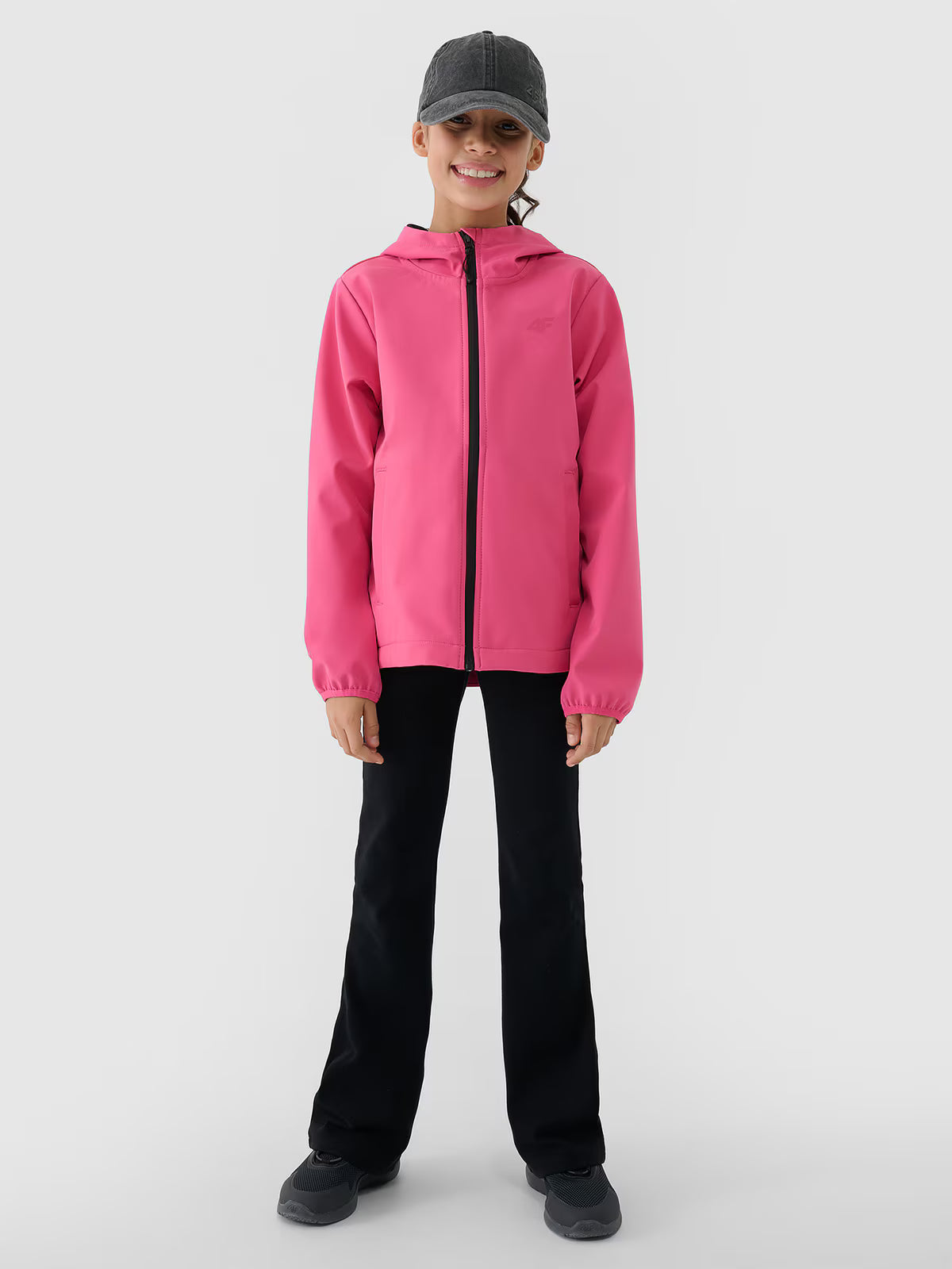 Kurtka softshell wiatroodporna membrana 5000 dziewczęca