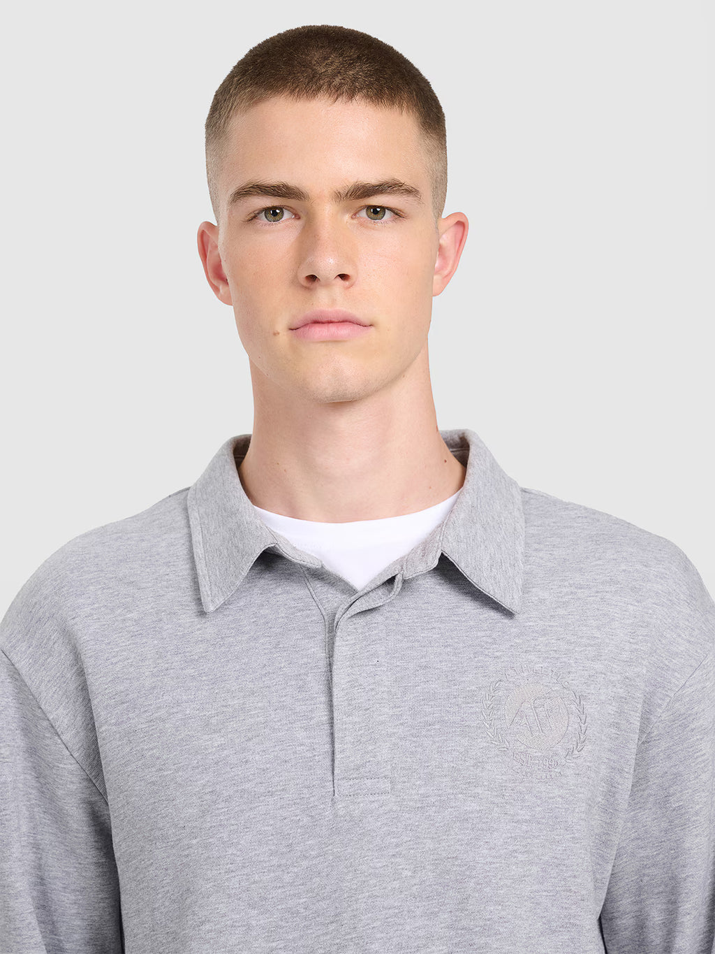 Bluza dresowa regular z kołnierzykiem męska