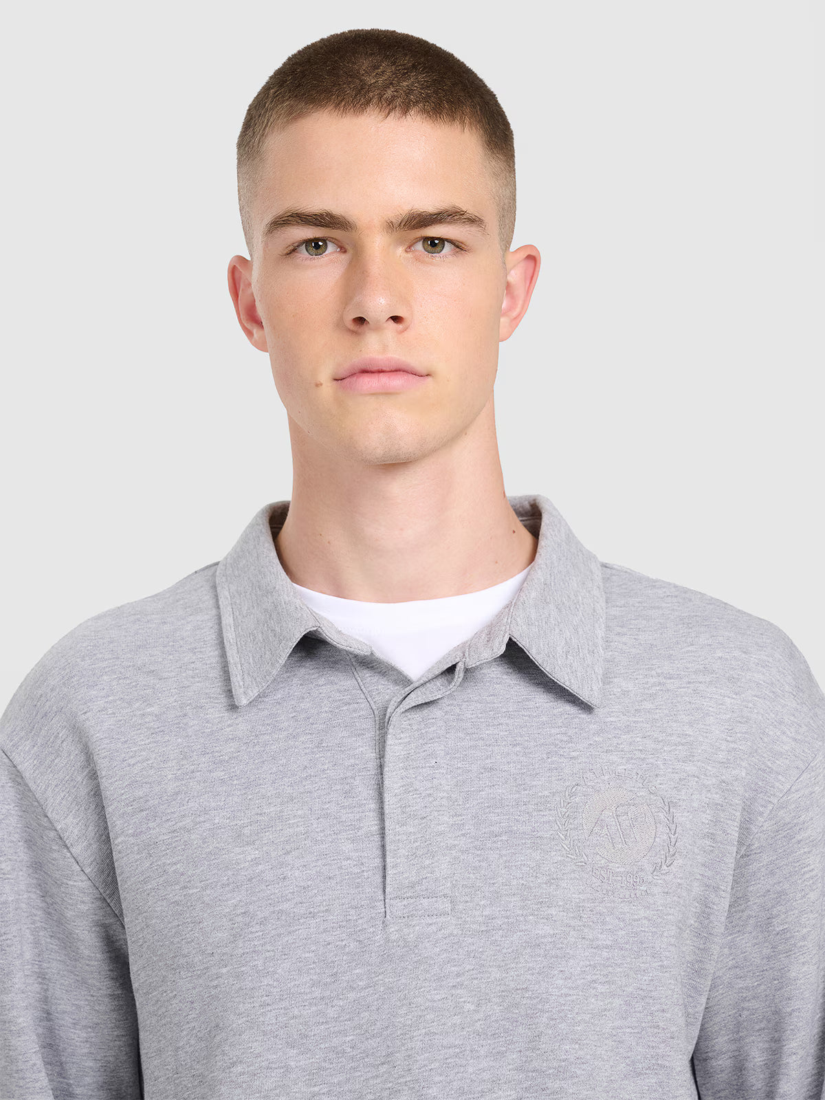 Bluza dresowa regular z kołnierzykiem męska