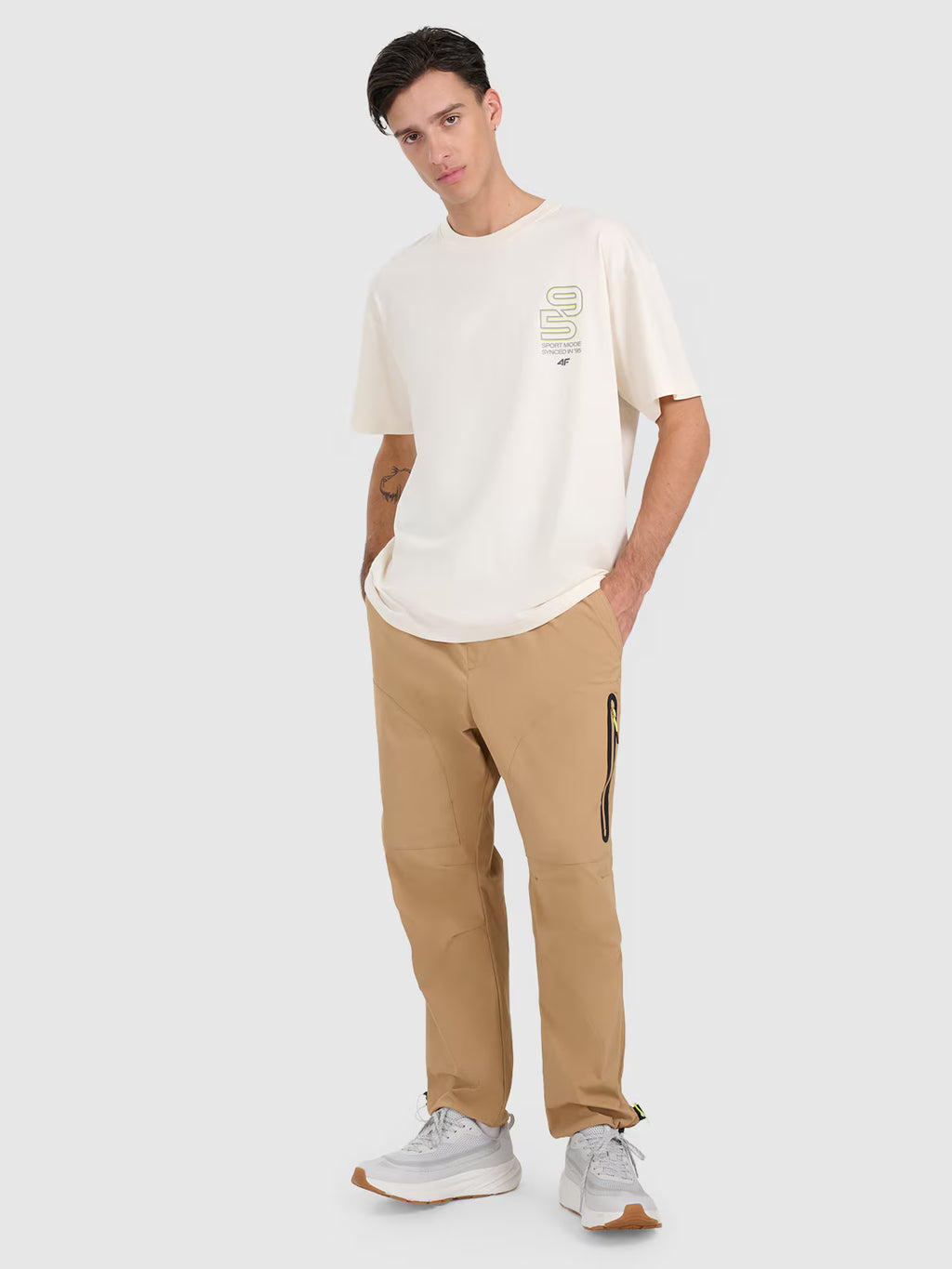 T-shirt oversize z nadrukiem męski