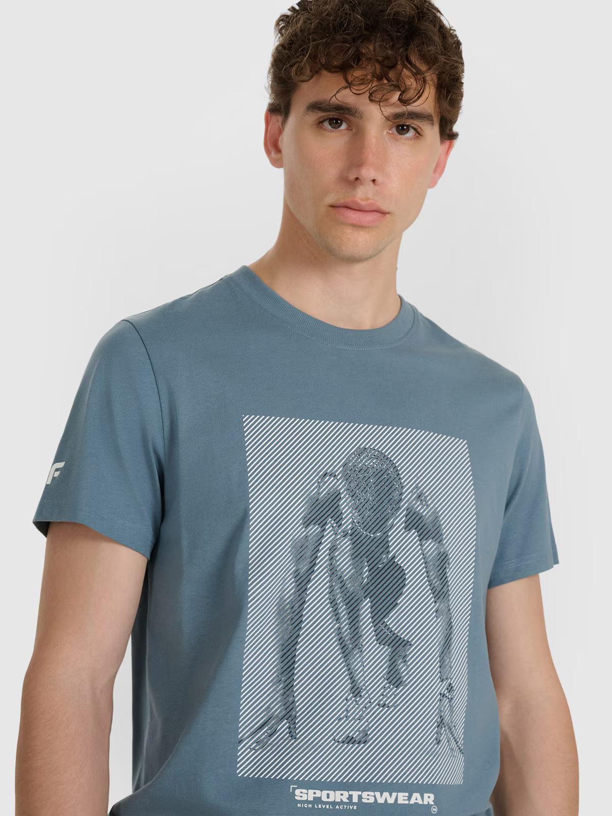 T-shirt regular z nadrukiem męski