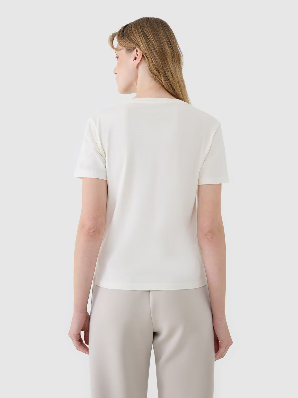 T-shirt oversize z modalem damski