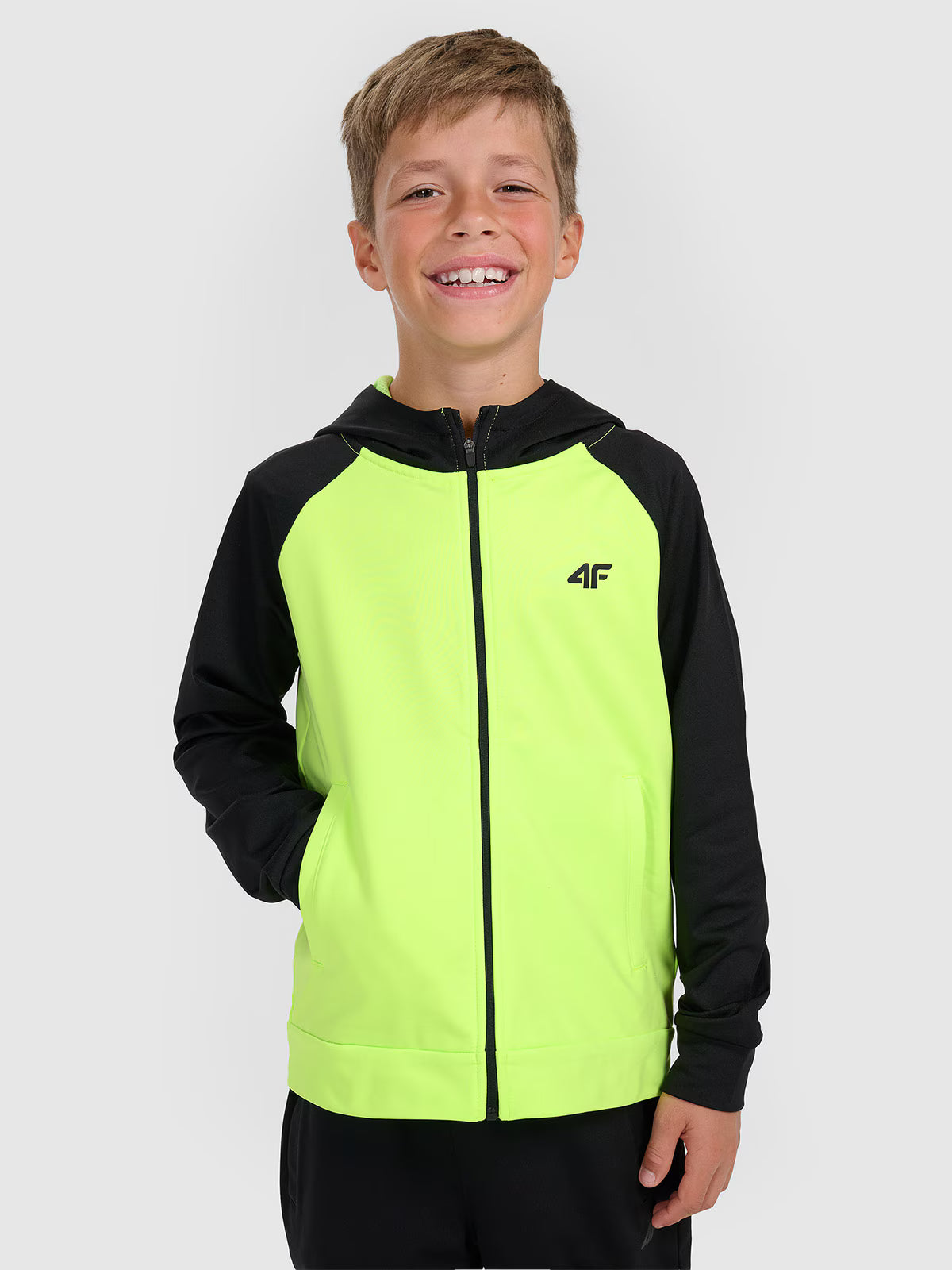 Bluza sportowa rozpinana z kapturem chłopięca