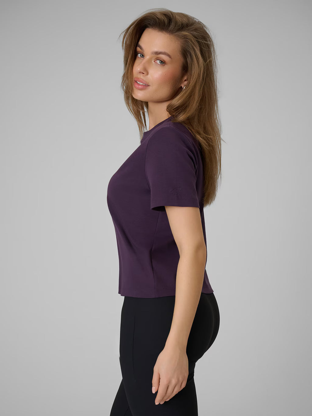 T-shirt regular gładki damski