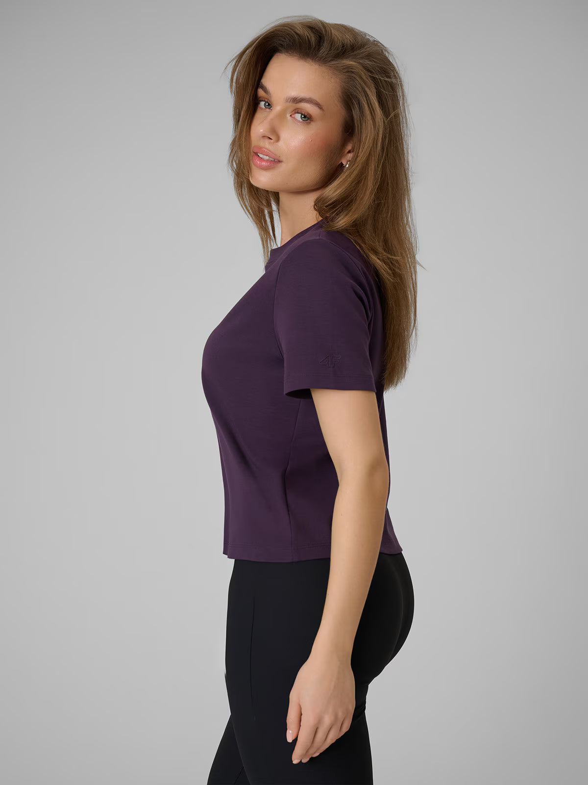 T-shirt regular gładki damski