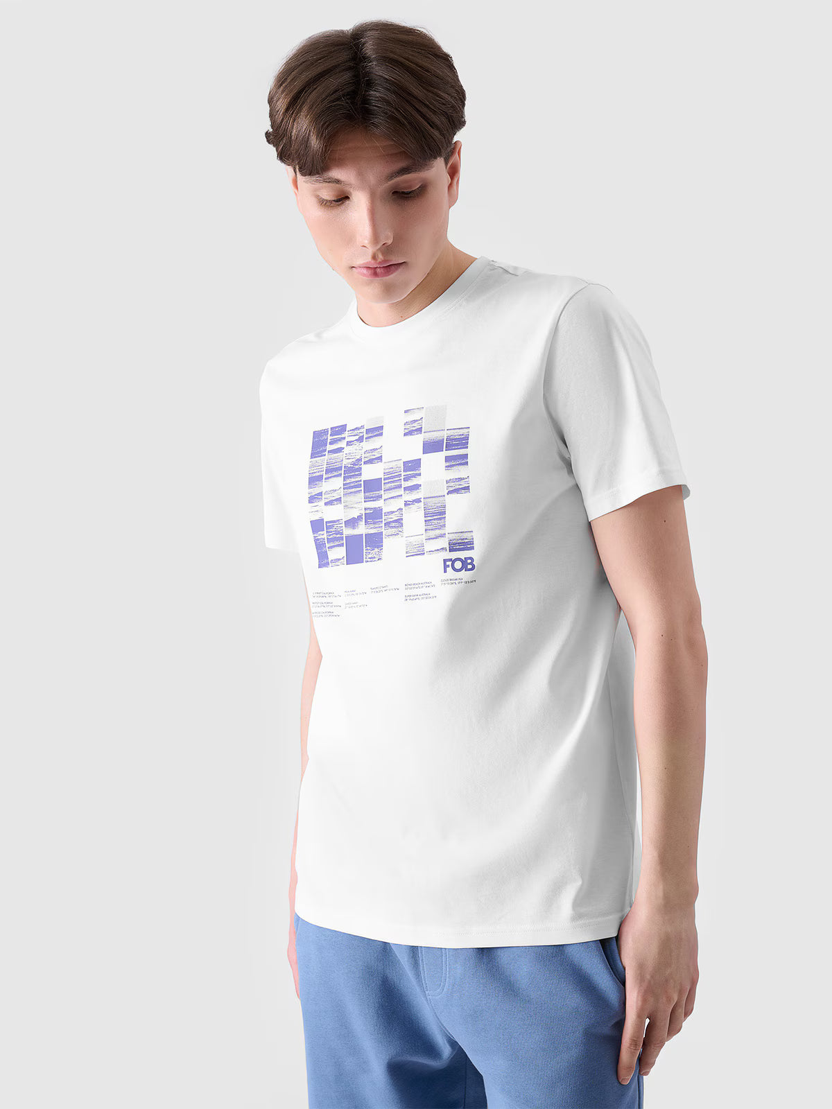 T-shirt regular z nadrukiem męski