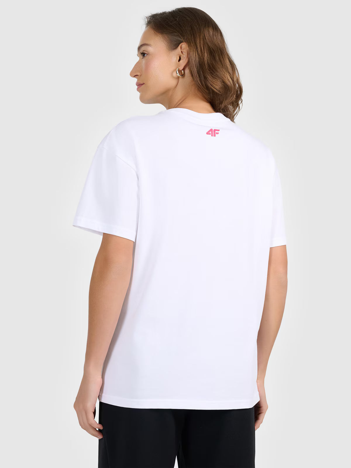 T-shirt loose z nadrukiem damski