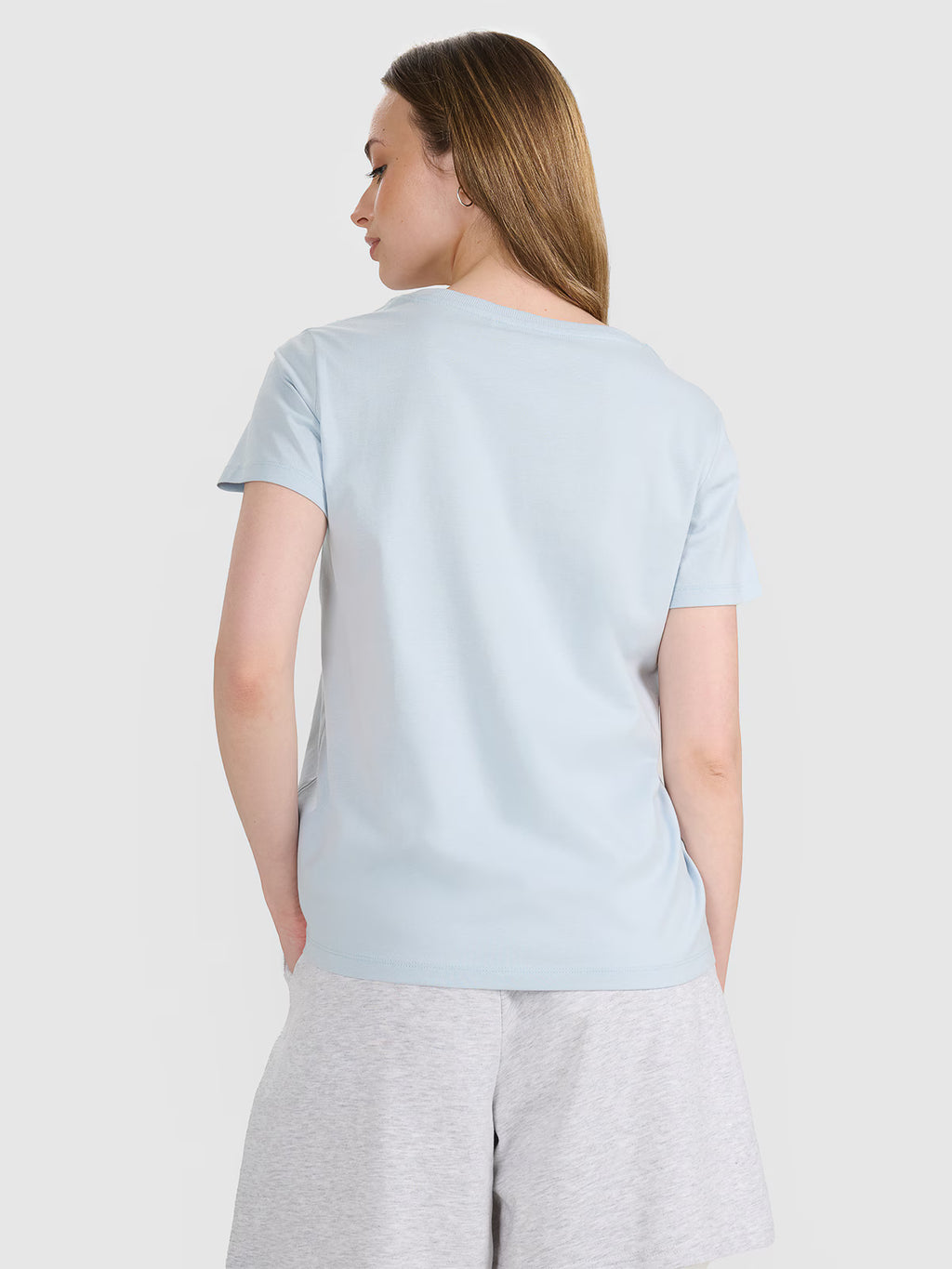 T-shirt oversize gładki damski