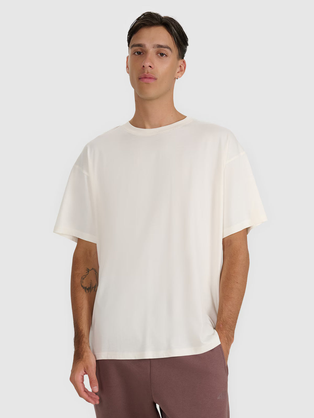 T-shirt oversize z nadrukiem męski