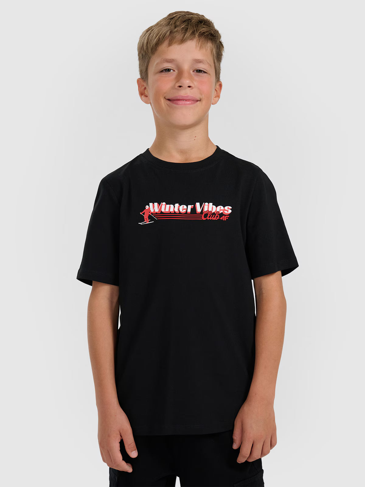 T-shirt regular z nadrukiem chłopięcy
