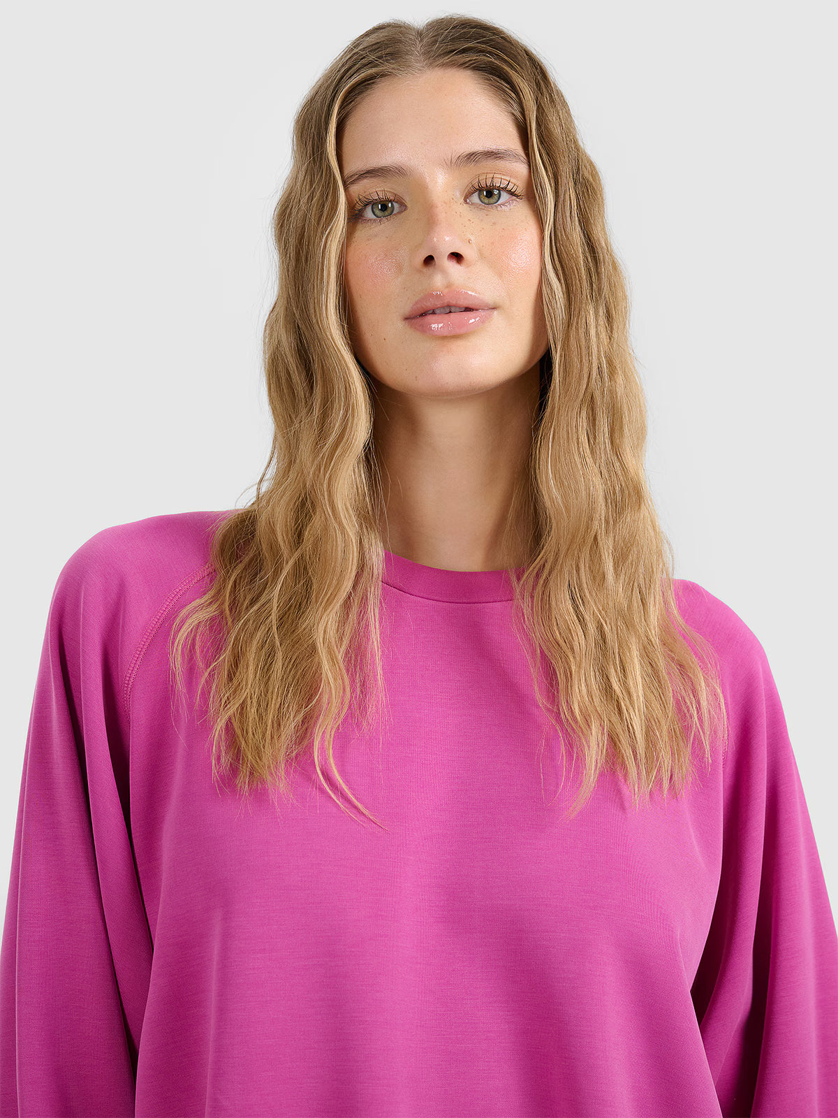 Bluza dresowa nierozpinana z modalem damska