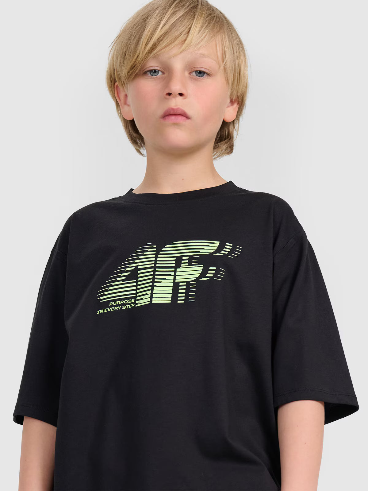 T-shirt oversize z nadrukiem chłopięcy