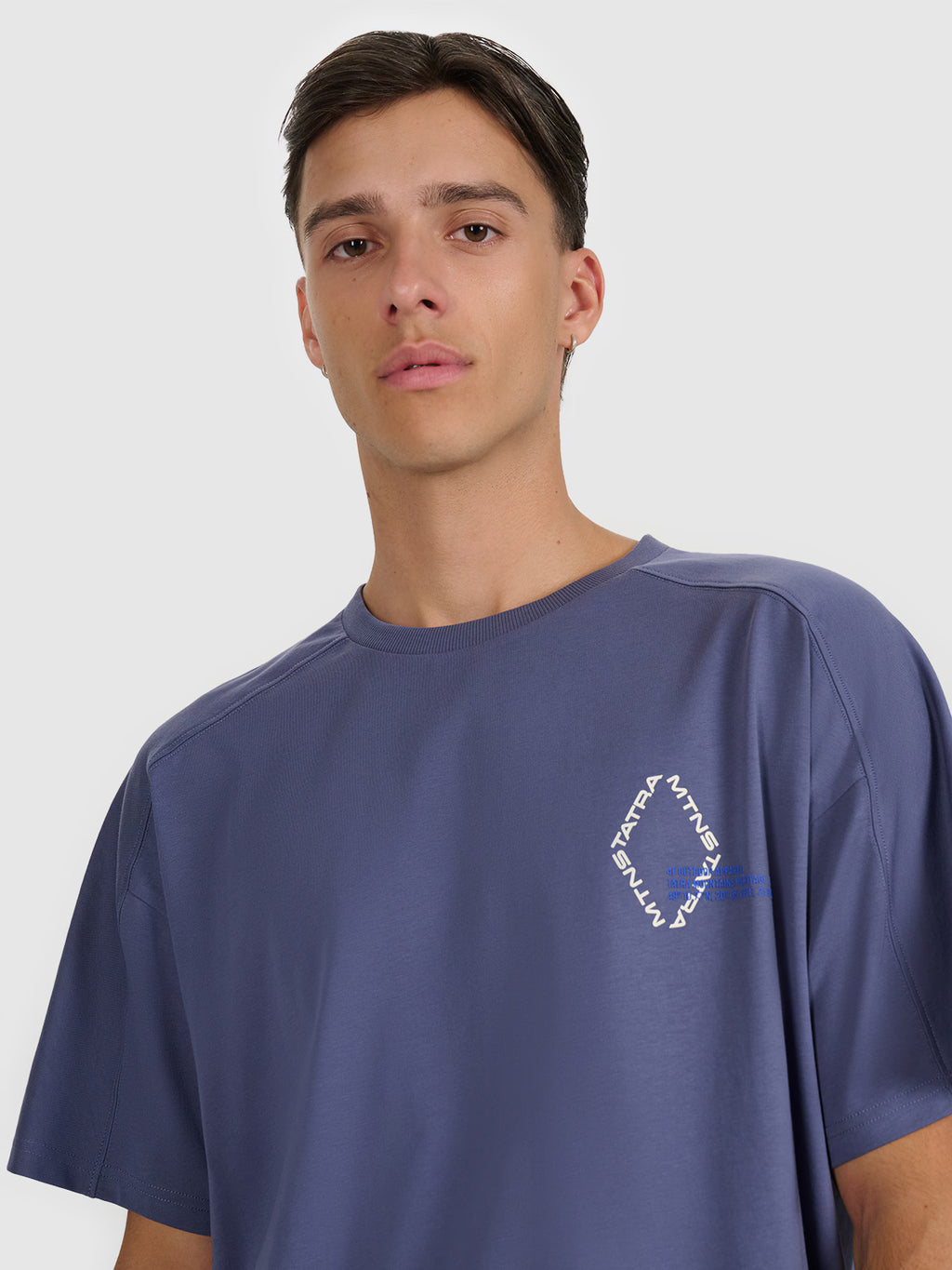 T-shirt oversize z nadrukiem męski