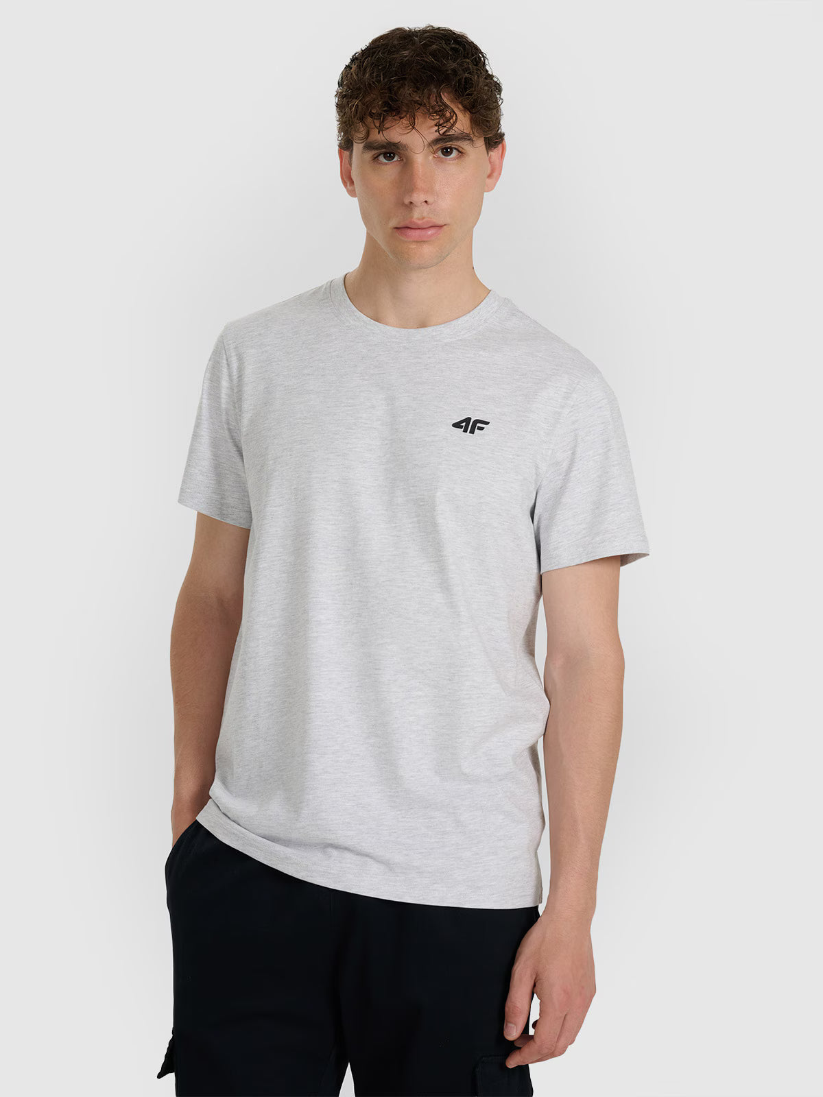 T-shirt regular gładki męski