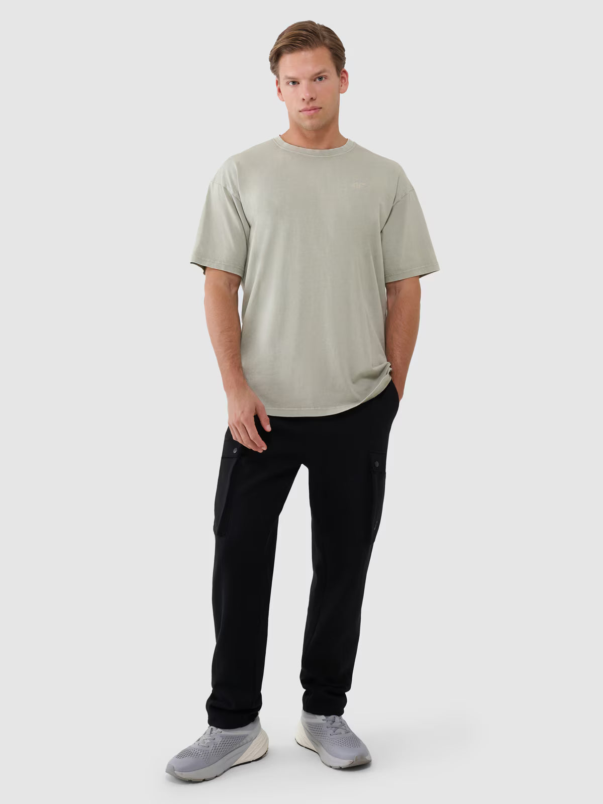 T-shirt oversize gładki męski