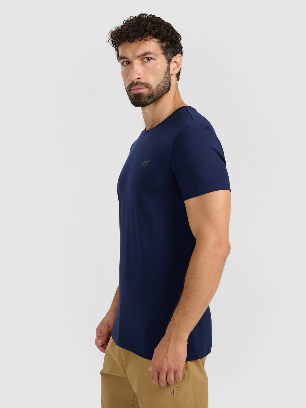 T-shirt slim gładki męski