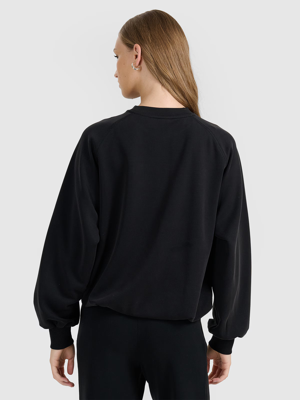 Bluza dresowa nierozpinana z modalem damska