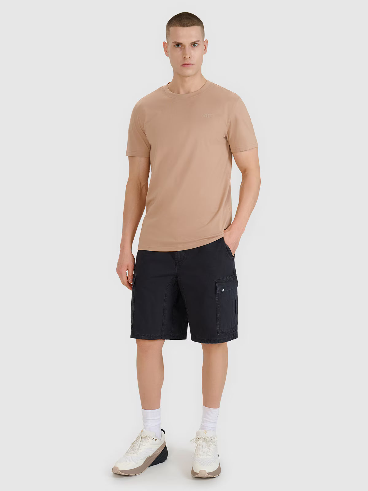T-shirt regular gładki męski