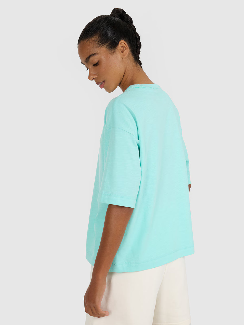 T-shirt oversize z nadrukiem damski