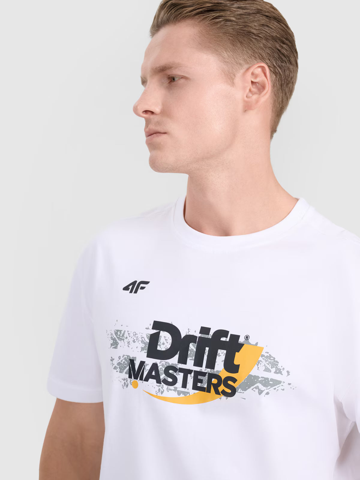 T-shirt regular z nadrukiem uniseks 4F x Drift Masters