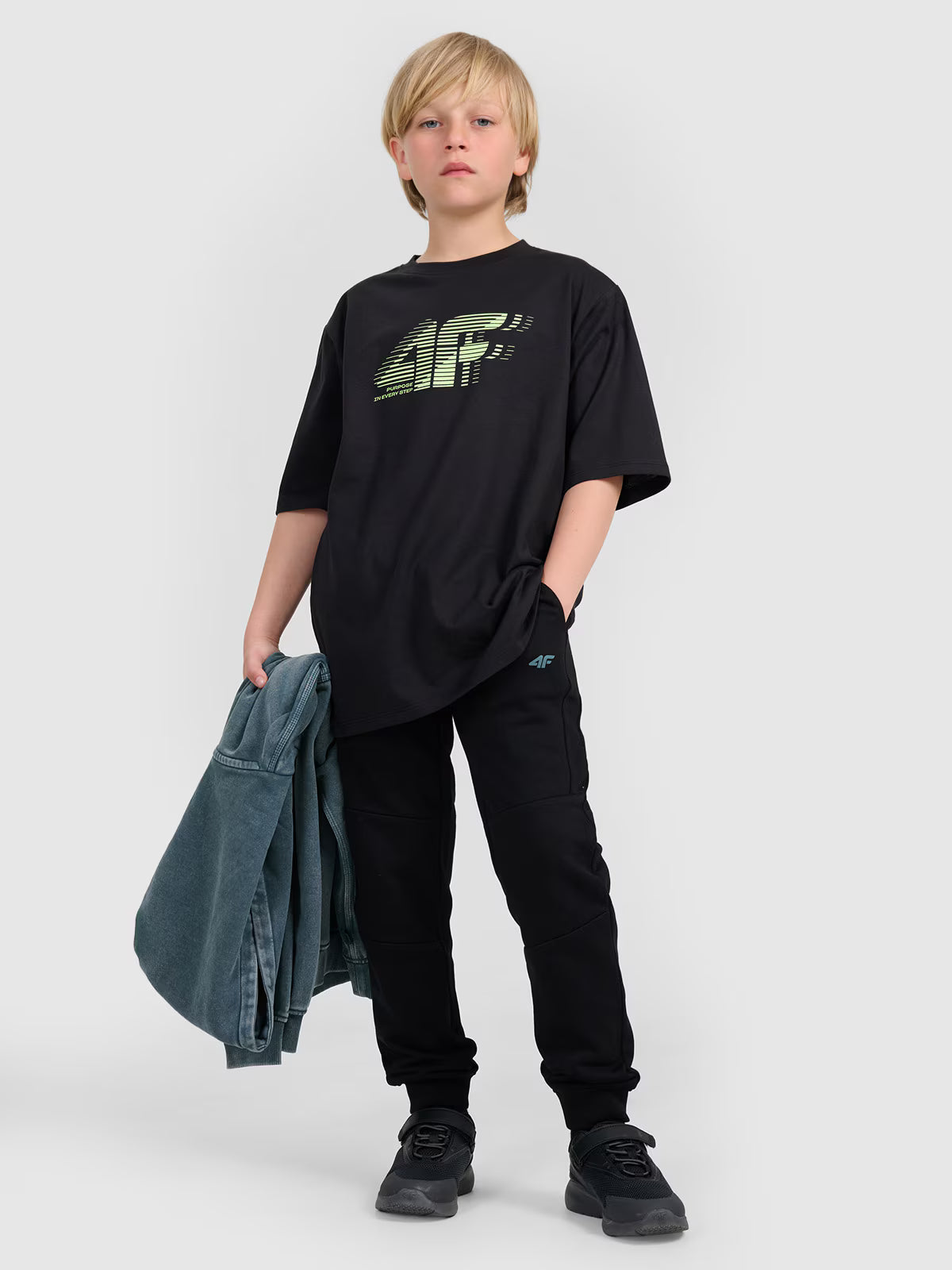 T-shirt oversize z nadrukiem chłopięcy