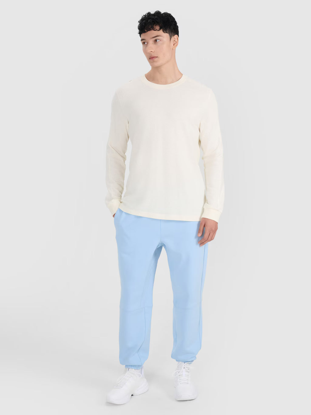 Longsleeve oversize gładki męski