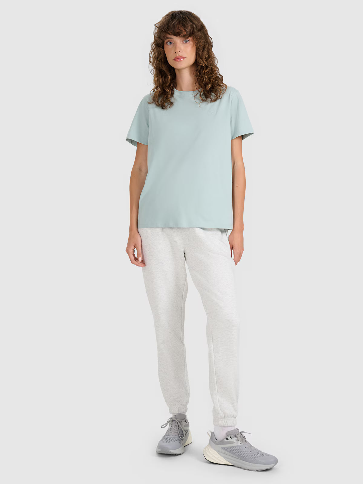 T-shirt regular gładki damski