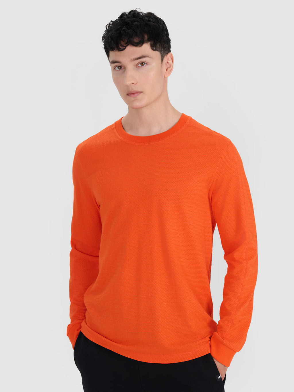 Longsleeve oversize gładki męski