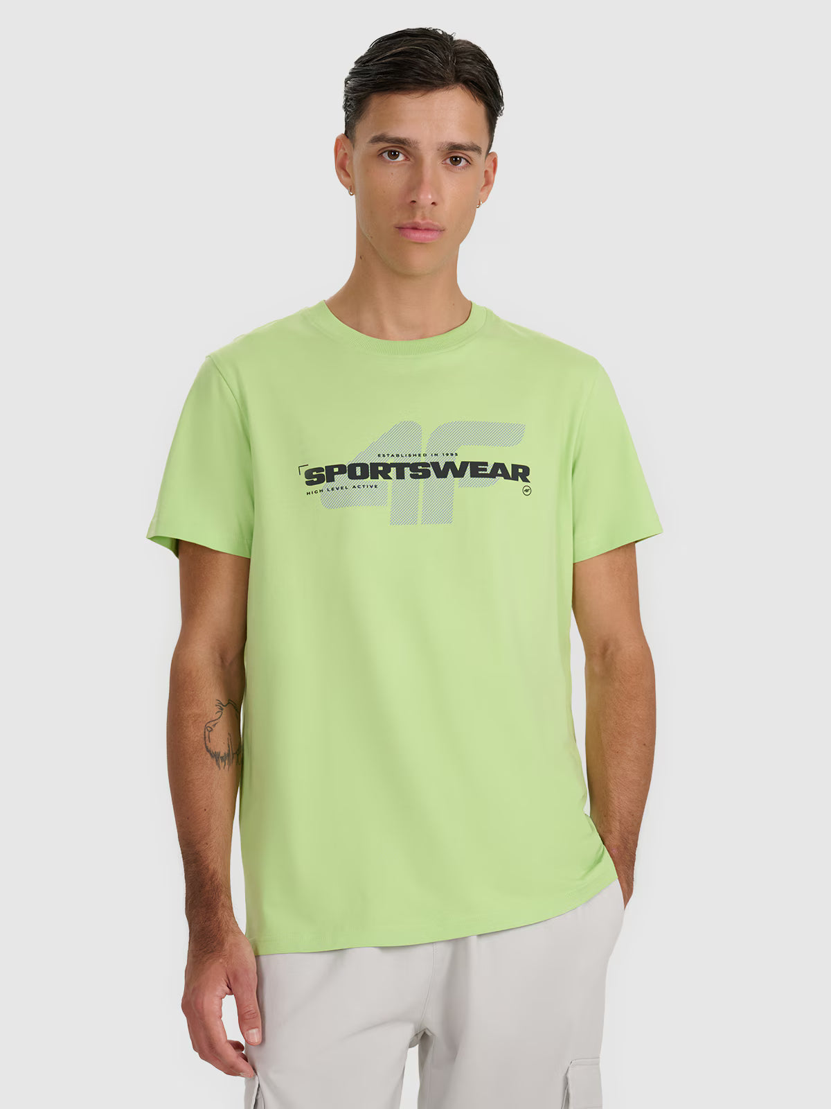 T-shirt regular z nadrukiem męski
